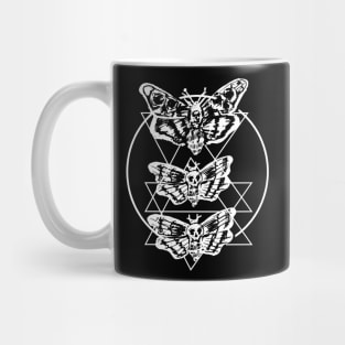 Death Moth Sacred Geometry Witchy Punk Goth Mug